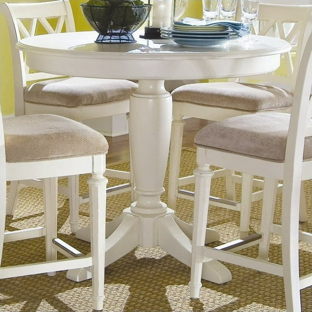 American Drew Camden Round Counter Height Pedestal Table in Buttermilk