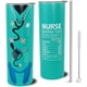 thumbnail image 1 of Vaso de enfermera con tapa y pajita de acero inoxidable de 20 oz, vaso delgado de enfermera con aislamiento, botella de agua, taza de viaje, regalo de enfermera para mujeres, 1 of 6
