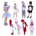 thumbnail image 2 of Disfraz de gato y ratón pequeño para niño y niña, disfraz de dibujos animados, traje gris de manga corta, divertido, para Halloween y carnaval, 2 of 5