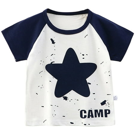

HIBRO Children S Short Sleeved T Shirt Summer Raglan T Shirt Baby Top Breathable Cute Children S Clothing Five Pointed Star Girls Junior Tops Sequin Tops Girls