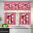 thumbnail image 3 of St. Patrick''s Day Kitchen Curtain Sets with Valance Green Hat＆Balloon 36 Inch Length Bar Cafe Curtains Window Tiers with Rod Pocket Curtain Valance,Irish Party Home Decor,3 Piece Set, 3 of 4