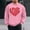 Pink(New), variant on PNTUTB Men's Fashion Valentine's Day Print Loose Casual Long Sleeves Crew Neck Hoodless Pullover Sweatshirts