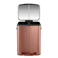 thumbnail image 6 of happimess Marco Rectangular 10.6-Gallon Double Bucket Trash Can with Soft-Close Lid, Rose Gold, HPM1005D, 6 of 10