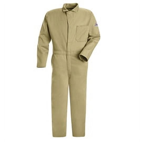 Bulwark 52 Khaki Cotton Flame Resistant Coverall With Zipper Closure (2 Pack)