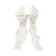 thumbnail image 2 of 39.37 Inch Sheer Organza Bow Hair Clips with Long Ribbon Tassels for Bridal and Parties,Colour as Pictured, 2 of 6
