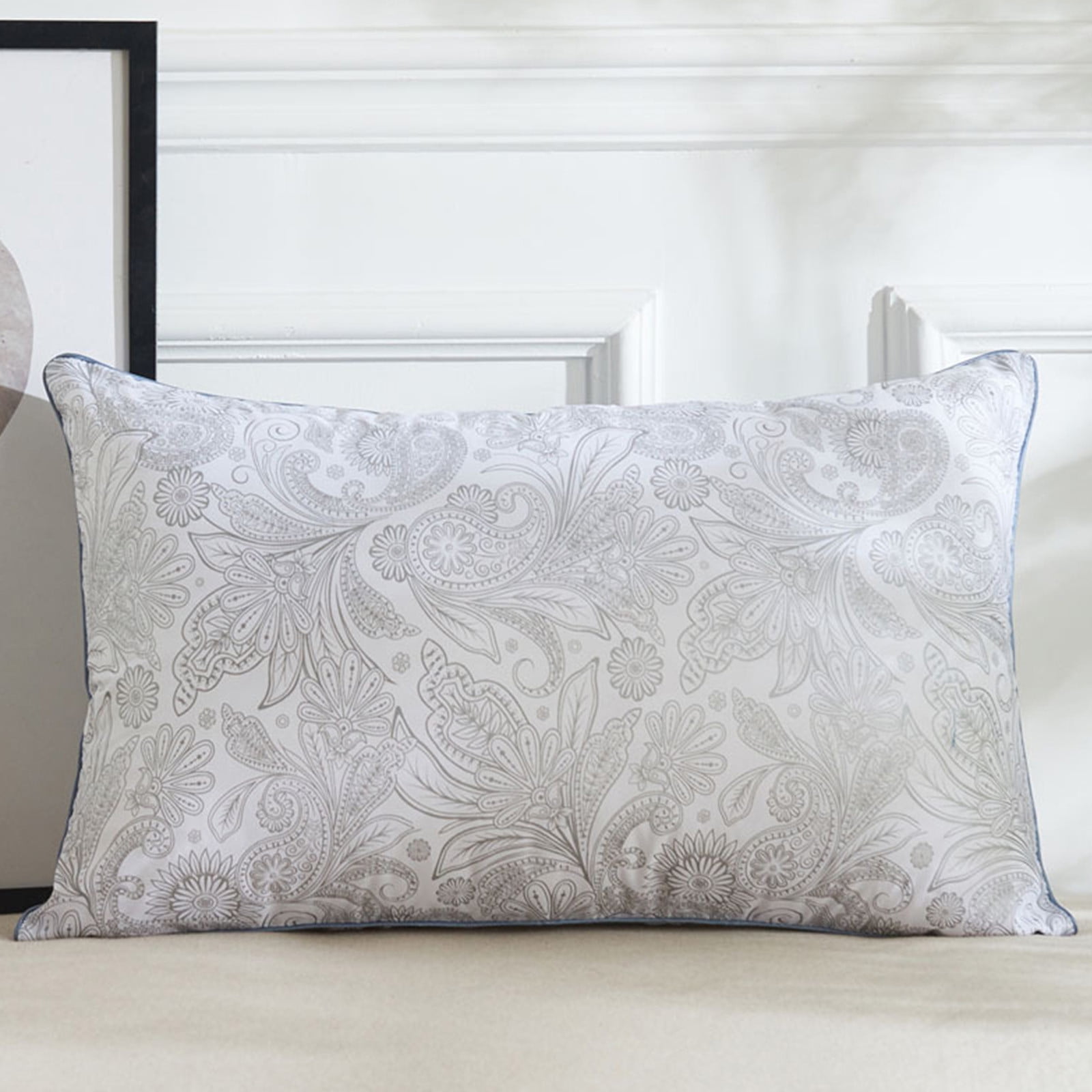 Full Body Pillow for Adults, Big Long Bed Pillow for Sleeping, Premium Firm Body Support Pillows for Side Sleepers（Gray）
