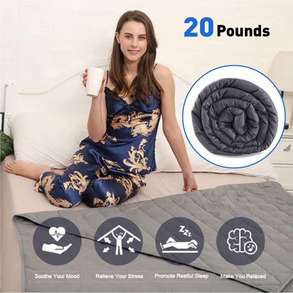 EasyGo Premium Adult Weighted Blanket - (80" X 60") - 6" 20 Pound