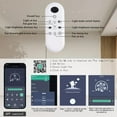 thumbnail image 3 of Ceiling Fans with Lights, 52 Inch Low Profile Flush Mount Ceiling Fan with Light and Remote Control, DC Reversible Motor, Noiseless, Dimmable,Black 6 Speeds Ceiling Fan for Bedroom, 3 of 8