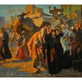 thumbnail image 3 of Ludwig Deutsch 16x15 Black Modern Framed Museum Art Print Titled - A Street Celebration in Cairo (1912), 3 of 5
