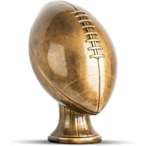 TrophySmack Antique Gold Football Trophy, Fantasy Football Award - 10" Tall