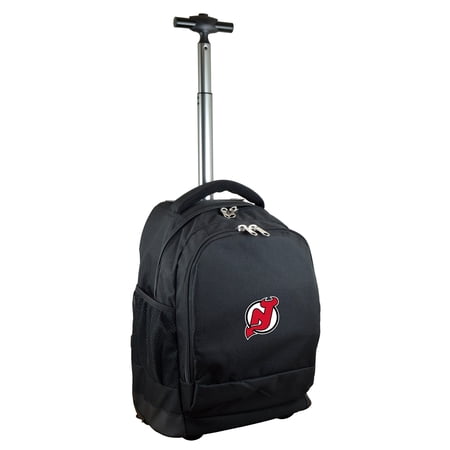Black New Jersey Devils 19 Premium Wheeled Backpack