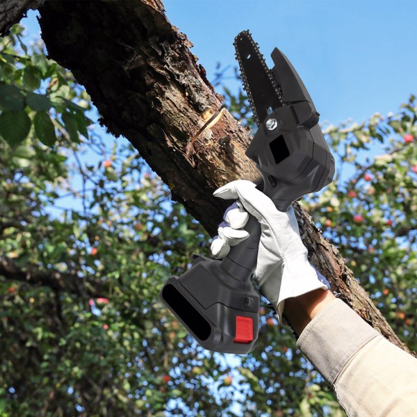 Olurrisa 3-in-1 Cordless Electric Pole Saw & Mini Chainsaw & Grass Trimmer Kit with Adjustable Length 2Pcs 21V 1500mAh Batteries 4in/6in , Safety Switch + Gloves/Goggle for Yard/Garden