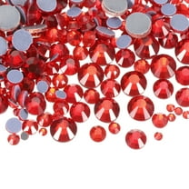 1450 Pcs Hotfix Rhinestones Crystal Glass Gems(SS6-SS30 Set,Light Red)