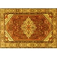 thumbnail image 1 of Ahgly Company Machine Washable Indoor Rectangle Medallion Yellow Traditional Area Rugs, 7' x 10', 1 of 4