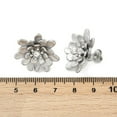 thumbnail image 4 of 5Pair 304 Stainless Steel Rhinestone Stud Earrings Flower Stainless Steel Color 23x23.5mm, 4 of 4