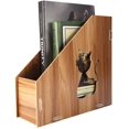 thumbnail image 4 of Office Desktop File Storage Box DIY Wooden Hollow Cats Office File Sorter Document Books Magazine Holder Sorter #10CM25CM24CM, 4 of 7