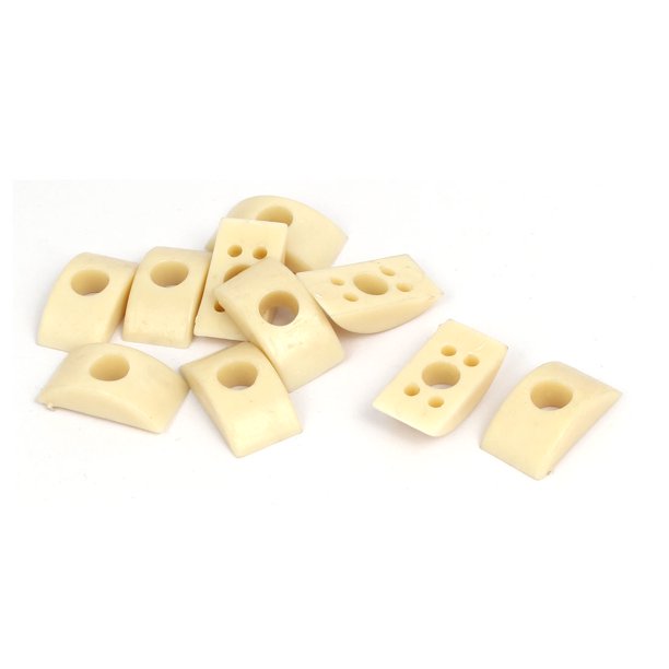 8mm Hole Dia Furniture Connector Half Moon Nuts Spacer Washer Beige