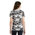 thumbnail image 3 of Port & Company Ladies Core Cotton Camo V-Neck Tee. Lpc54vc , LPC54VC , Winter Camo , Medium, 3 of 3