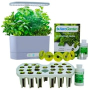 (1) AeroGarden Harvest Elite: Compact Hydroponic All-Season Indoor Garden Kit with Seed Starting System, LED Grow Lights & Custom Storage Carrier