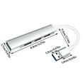 thumbnail image 3 of kurtrusly Répartiteur USB Dock pour Ordinateur Portable Convertisseur Alliage 1-drag-4 Accessoire Informatique, USB 3.0, Argent, 3 of 9