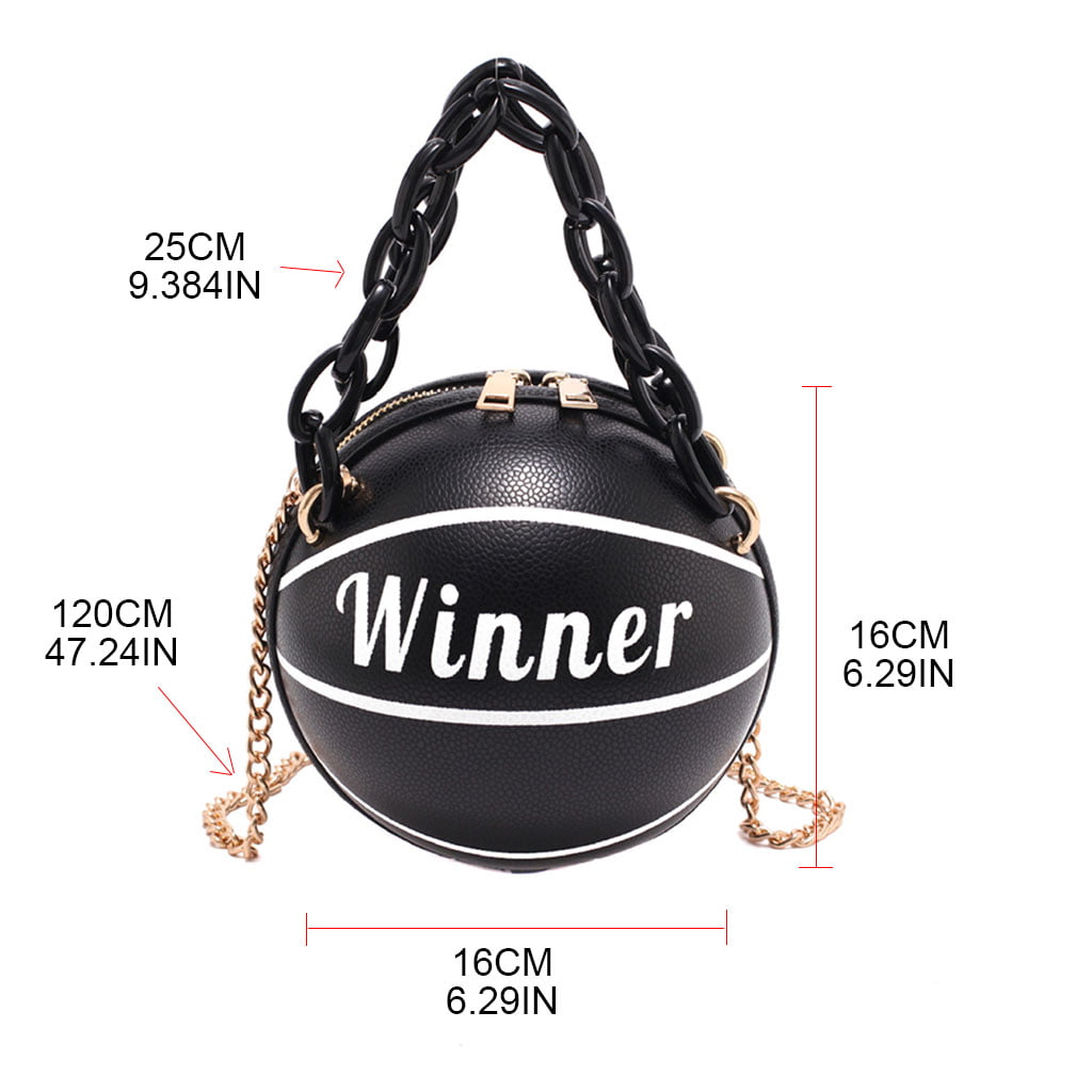 Women Leather Top Handle Satchel Handbag Basketball Aperture Purses Shoulder Tote Bag 