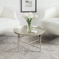 thumbnail image 6 of Kate and Laurel Mahdavi Modern Coffee Table, 26 x 26 x 16, Silver, Unique Coffee Table with Sophisticated Design, 6 of 8