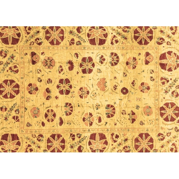 Ahgly Company Indoor Rectangle Abstract Brown Modern Area Rugs, 4' x 6'