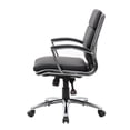thumbnail image 4 of Scranton & Co Modern Vinyl Executive Mid-Back Office Chair in Black, 4 of 6