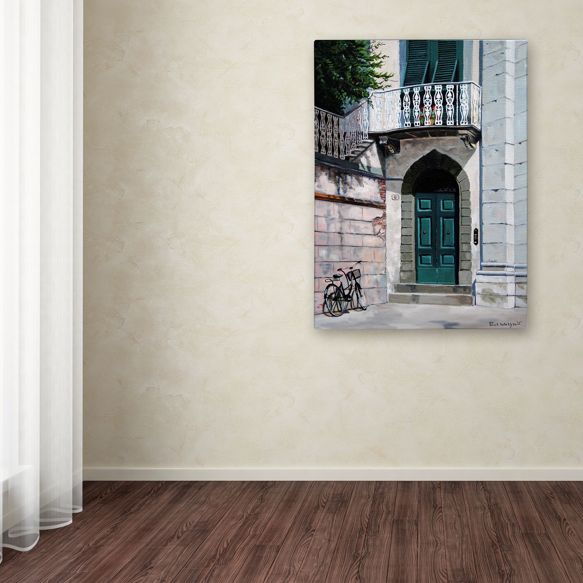 Trademark Fine Art 'Green Door' Canvas Art by Paul Walsh
