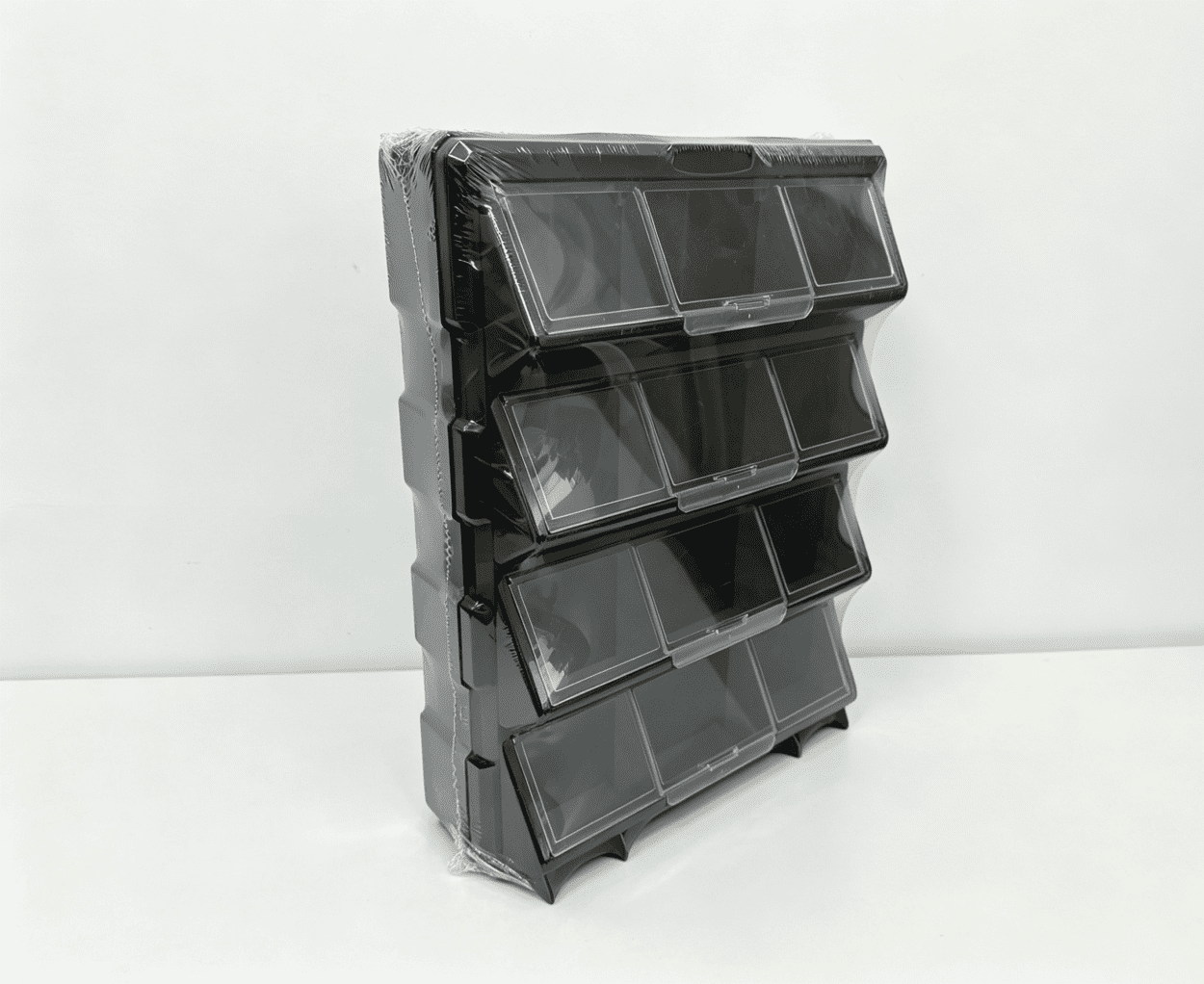 Homeworks Armoire de rangement en plastique à 12 bacs pour pièces, quincaillerie et bricolage