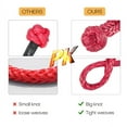 thumbnail image 2 of 2Pcs 1/2" Soft Shackle Rope Synthetic Tow Recovery Strap 38000LBS for ATV UTV, 2 of 5