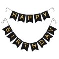 thumbnail image 1 of Banderín de cumpleaños Hirbisnis negro con letras doradas (13 unidades), 1 of 8