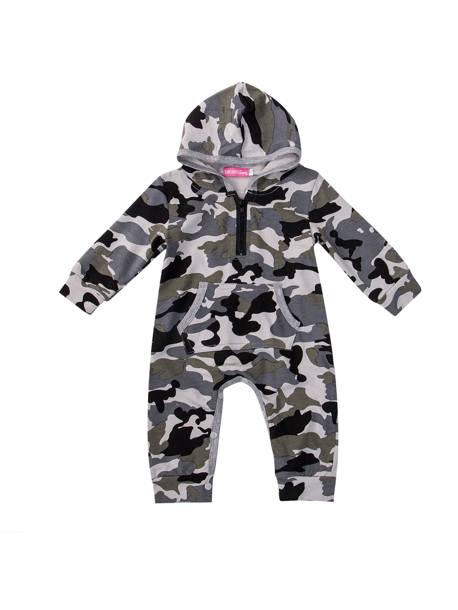Tenworld Newborn Baby Boys Girls Summer Sleeveless Camouflage Harem Romper Jumpsuit