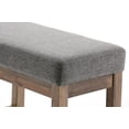 thumbnail image 4 of Simpli Home Milltown 27 inch Wide Solid Wood Contemporary Footstool Small Ottoman Bench in Grey, 4 of 8