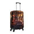 thumbnail image 4 of Luggage Cover Anti Scratch, Autumn Bobcat Glowing Leaves Elastic Suitcase Protector Suitcase Covers for Luggage Fits 18-32 Inch Luggage, 4 of 6