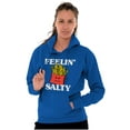 thumbnail image 3 of Funny Feelin Salty Fries Food Pun Unisex Plus Fleece Graphic Hoodie Brisco Brands 4X, 3 of 5