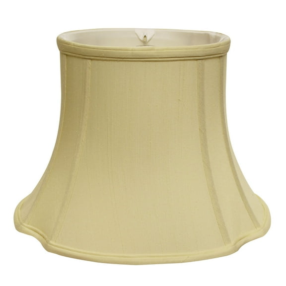 Slant Inverted Corner Oval Softback Lampshade with Washer Fitter, Antique White