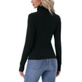 thumbnail image 3 of INSPIRE CHIC Womens Turtleneck Tops Mock Turtle Long Sleeve Shirts Fall Winter Warm UnderShirt Thermal Top Basic Layer S Balck, 3 of 6