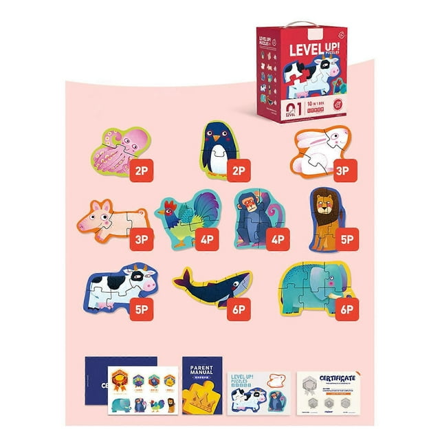Kids Jigsaw Puzzles Logical Thinking Hands On Ability Training Early Educational Toys for Children Phase 1 MD3100