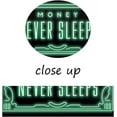thumbnail image 5 of HFDF spirational Office Wall Art, Money Posters Green 100 Dollar Artwork Money Never Sleeps Quote Wall Decor Motivational Picture for Modern Home Workplace Decorations - 10x8inch Unframed, 5 of 6