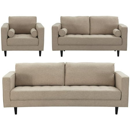 Arthur 3 Piece Tan Brown Tweed Sofa Loveseat And Armchair Set Arthur 3 Piece Tan Brown Tweed Sofa Loveseat And Armchair Set
