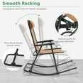 thumbnail image 5 of Costway Folding Zero Gravity Rocking Chair Rocker Porch Outdoor Patio Headrest Beige, 5 of 8