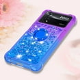 thumbnail image 6 of Slim Phone Case for Xiaomi Poco X4 Pro, Shiny Bling Quicksand Effect TPU Bumper Case with Four Corners Protection Cover for Xiaomi Poco X4 Pro, Purple Blue, 6 of 14