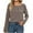 Brown, variant on Fall Tops for Women Ruffle Long Sleeve Pleated Crew Neck Tee Shirts Soft Casual Solid Color Tunic Blouse