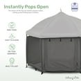 thumbnail image 6 of Dream On Me Pop Up Children Playpen, Easy Set-Up- Indoor Play House and Outdoor Play Tent with Canopy Cover, Charcoal, 6 of 8