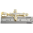 thumbnail image 4 of Yellow Gold Diamond Cross Pendant Mens Round Cut Fashion Pave Charm 0.50 Ct., 4 of 4