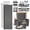 Grey, variant on Lammaloe Black Bathroom Accessories Sets and Shower Caddy for Bathroom Sets with Shower Curtain Sets for Bathroom Decor with Toothbrush Holder