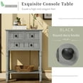 thumbnail image 4 of Hall Table Narrow Console Table,Entry Console Table with 3 Storage Drawers and Bottom Open Shelf,Solid Wood Entryway Sideboard Table for Entryway Hallway Living Room,Easy Assembly,Gray Wash, 4 of 9