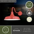 thumbnail image 2 of Dorado 1 Light Dusk to Dawn Red White Farmhouse Barn Dome Outdoor Wall Lantern, 2 of 9