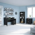 thumbnail image 2 of Bush Connecticut 60W Writing Desk Office Suite in Black Suede Oak, 2 of 7